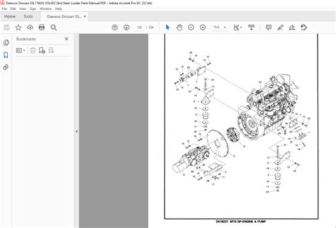 1998 daewoo skid steer dsl 801 hydraulic system diagram|daewoo dsl801 manual.